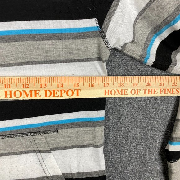 American Breed Henley Shirt 14/16 Boys Hoodie Striped Polyester Blend A2 - Picture 4 of 7